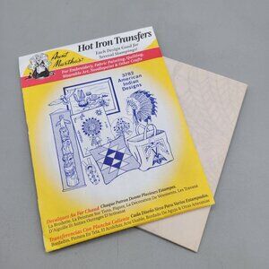 Aunt Marthas Hot Iron Transfers 3782 American Indian Designs Embroidery Crafts